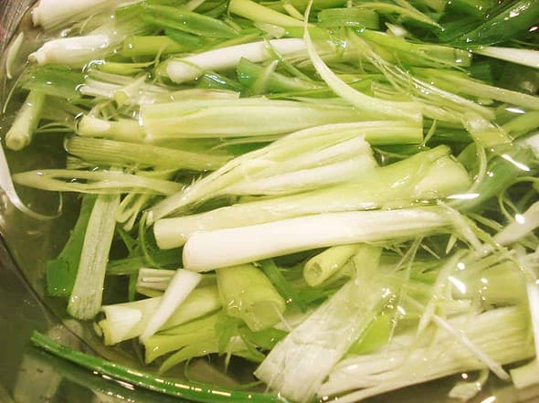 soaked-green-onions