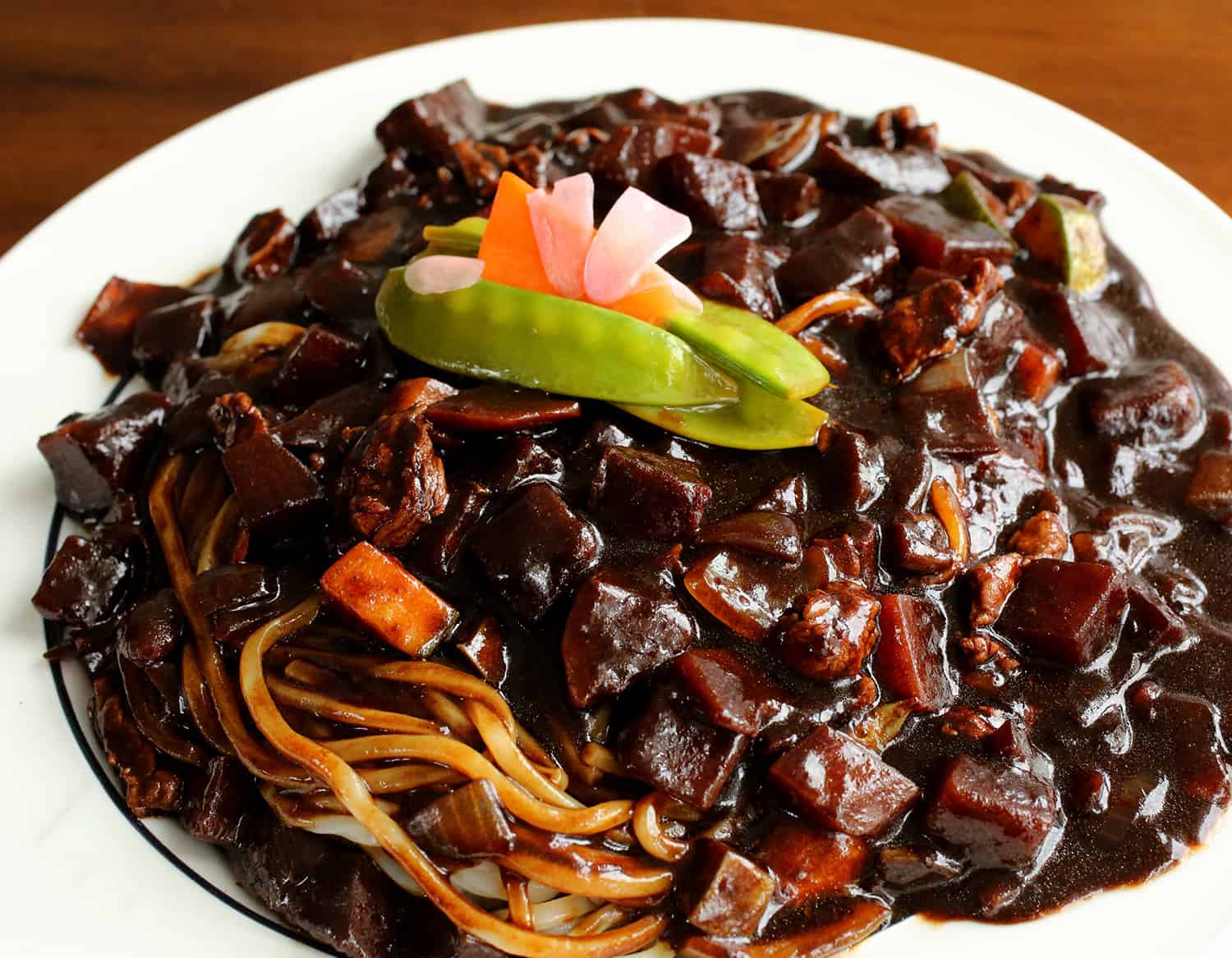 Korean Food Photo Jjajangmyeon Noodles In Black Bean Sauce Maangchi Korean Food Photo Jjajangmyeon Noodles In Black Bean Sauce Maangchi