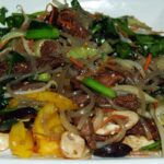 Reinier’s japchae (stir-fried starch noodles with vegetables)