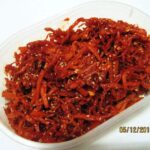 Jenny’s ojingeochae muchim (seasoned dried squid)