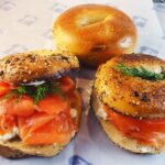 Smoked salmon bagel