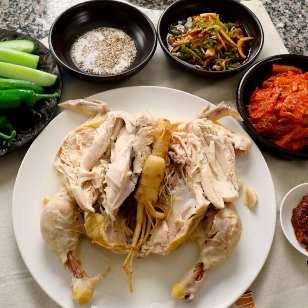 Chicken & Chicken Soup (Yeonggyebaeksuk: 영계백숙)