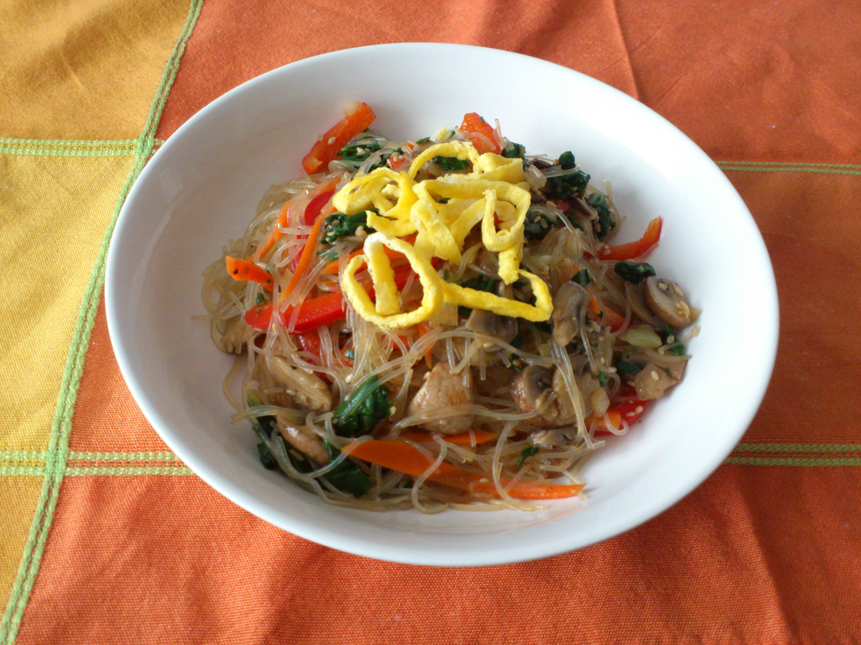 Korean food photo: japchae on Maangchi.com