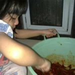 Making Kimchee paste