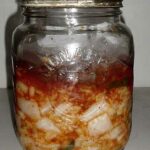 My kimchi! An early effort, but good.
