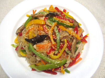 Korean food photo: Japchae on Maangchi.com