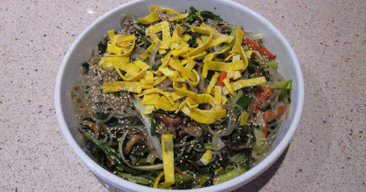 Korean food photo: Japchae on Maangchi.com