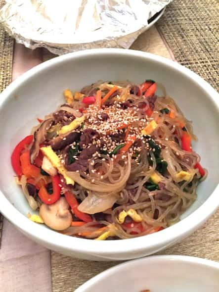 Korean food photo: Japchae on Maangchi.com