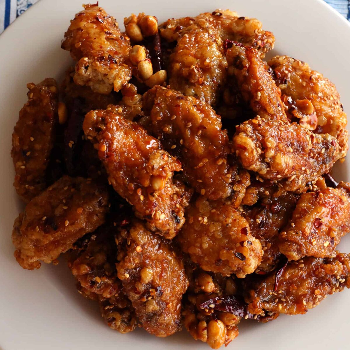 Korean food photo: Sweet and spicy korean fried chicken! on Maangchi.com
