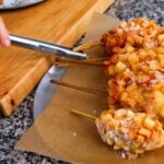 Korean-style french fries corn dog (Gamja-hotdog: 감자핫도그)
