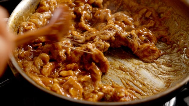 Walnuts cooked in syrup
