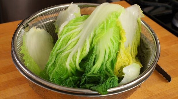 blanched cabbage