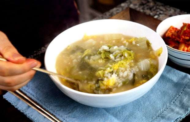 rice in soup