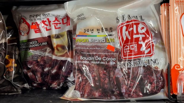 Sundae sold in the frozen section of a Korean grocery store