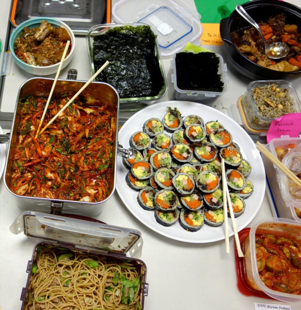 Maangchi's Seoul potluck party with fans