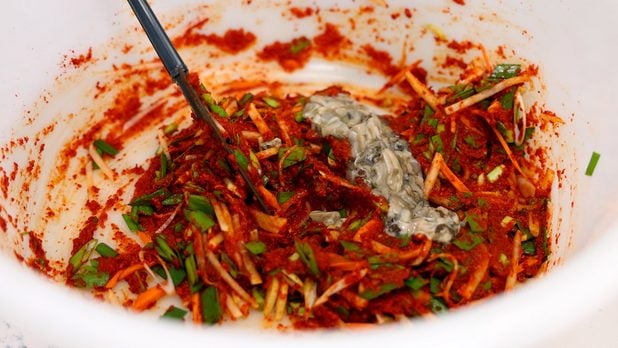 oyster kimchi paste